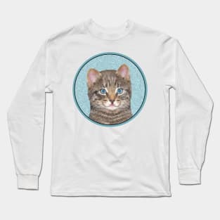 Gray Tabby Cat Long Sleeve T-Shirt